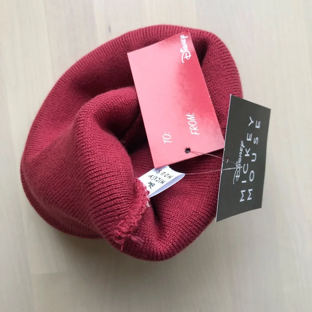 New Disney Mickey Mouse Pom Beanie Hat